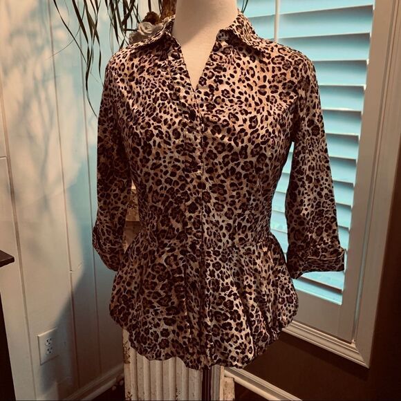 Harve Benard Animal print bubble top - Picture 2 of 7